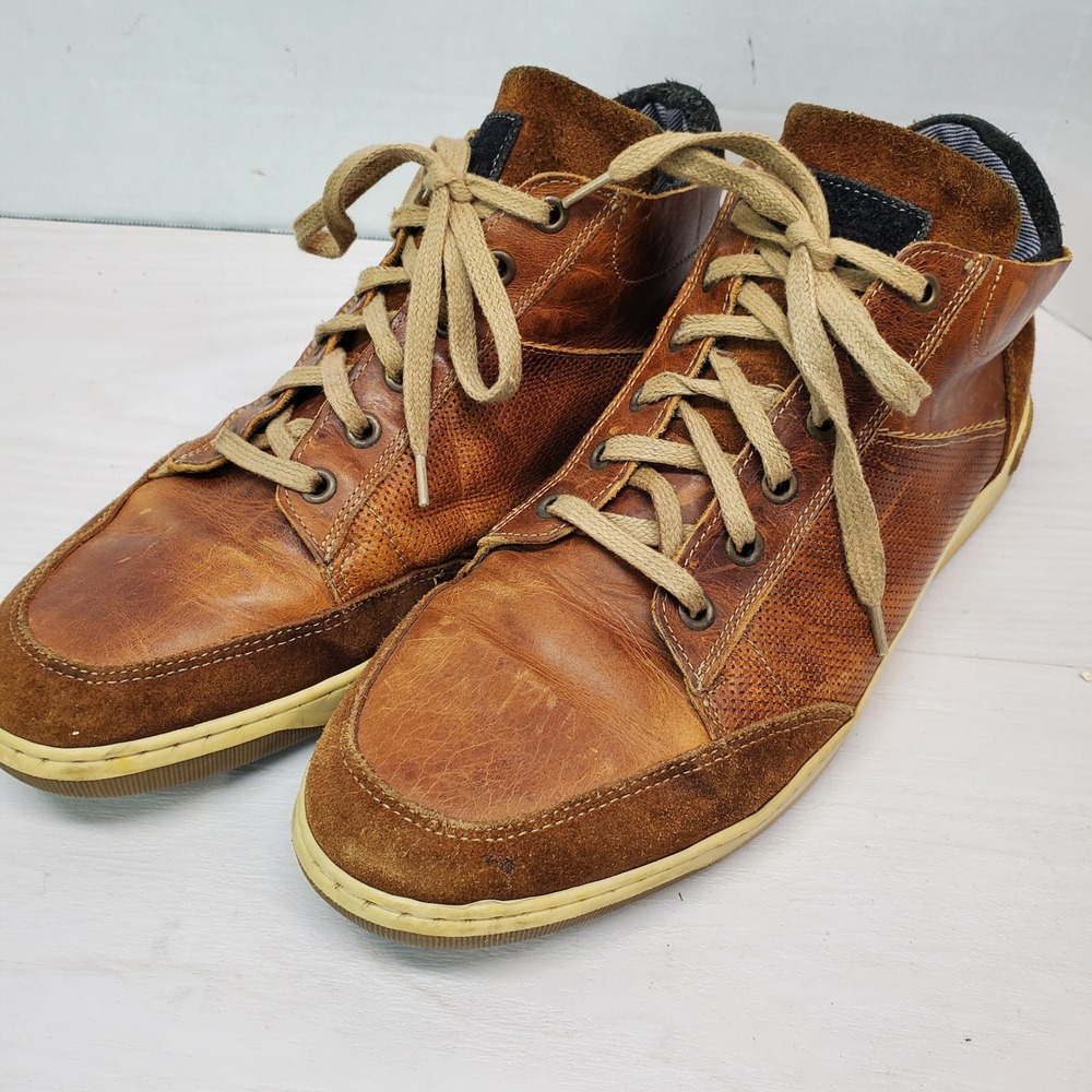 Bullboxer Leather Chukka‎ Perforated Casual Fashion Sneakers Shoes Size 9.5
